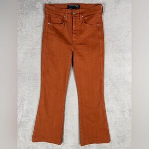 Veronica Beard Carson Ankle Flare High Rise Jeans Women's 27 Cinnamon Denim